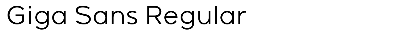 Giga Sans Regular